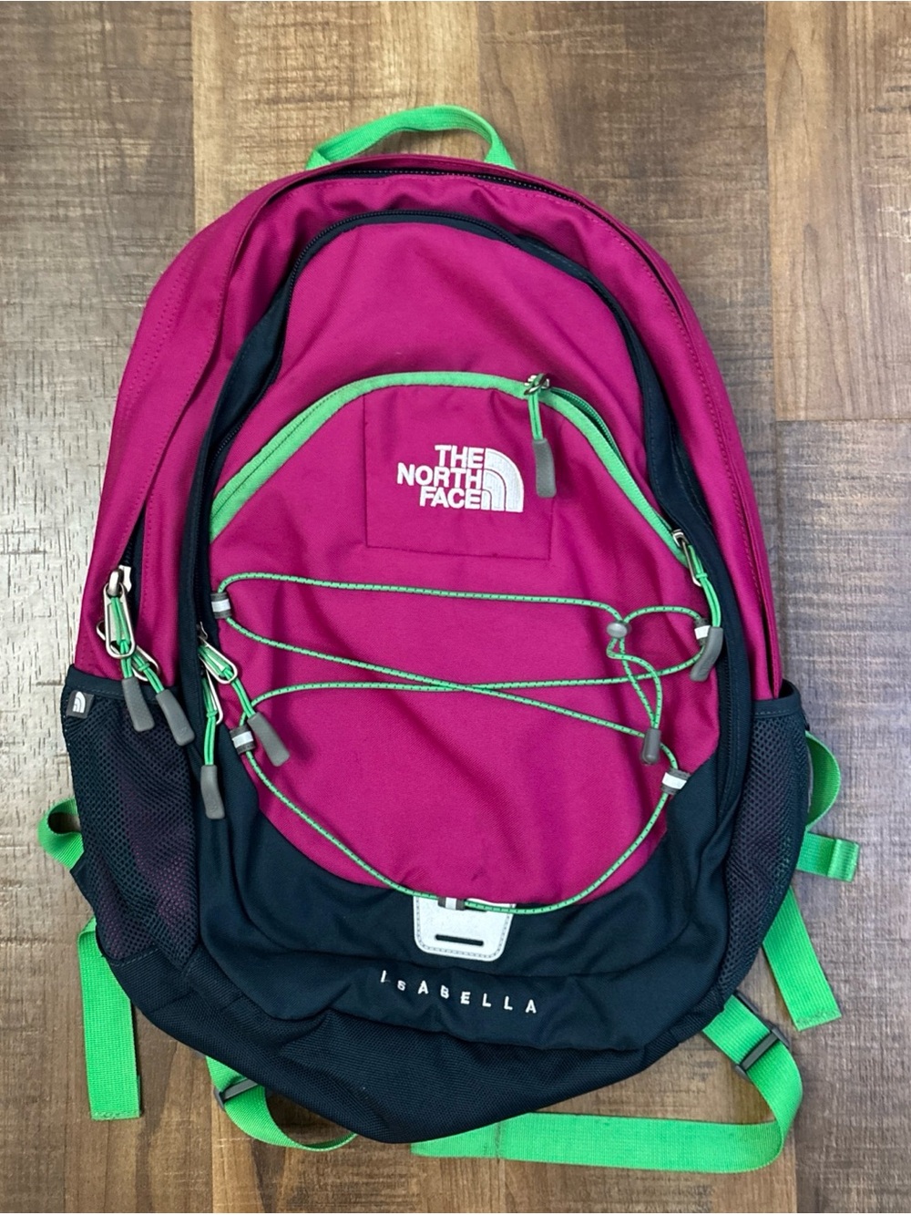 The North Face Fuchsia Pink/Kodiak Blue Backpack Isabella daypack